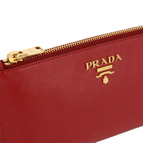 Prada Saffiano Metal Leather Clutch 